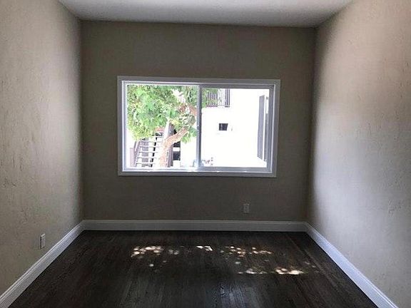 Bedroom fits a king bed easily 