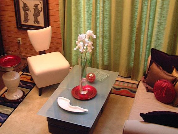 Living room view from loft.