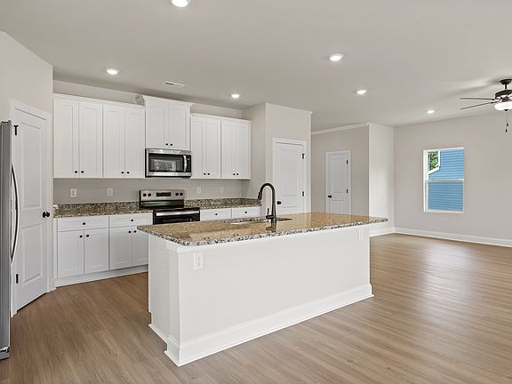 The kitchen has lots of counter space