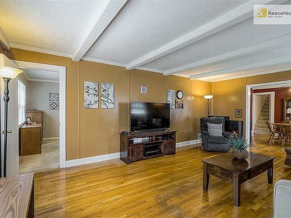 Lots of character in this bungalow, including the beamed ceiling