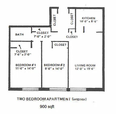Floor plan 2 Bedroom Regular