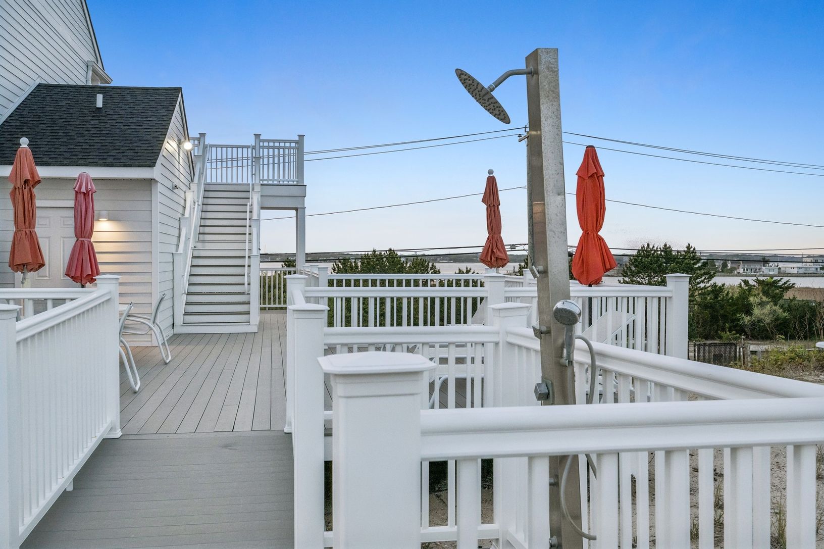  Sandpiper residents' outdoor shower.