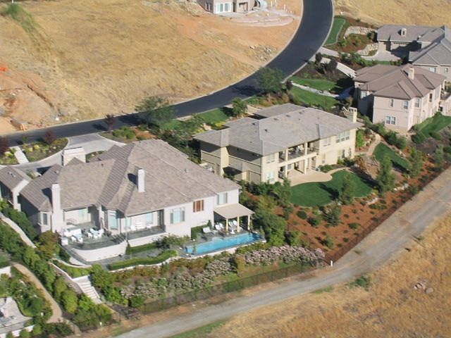 Arial of rear of home