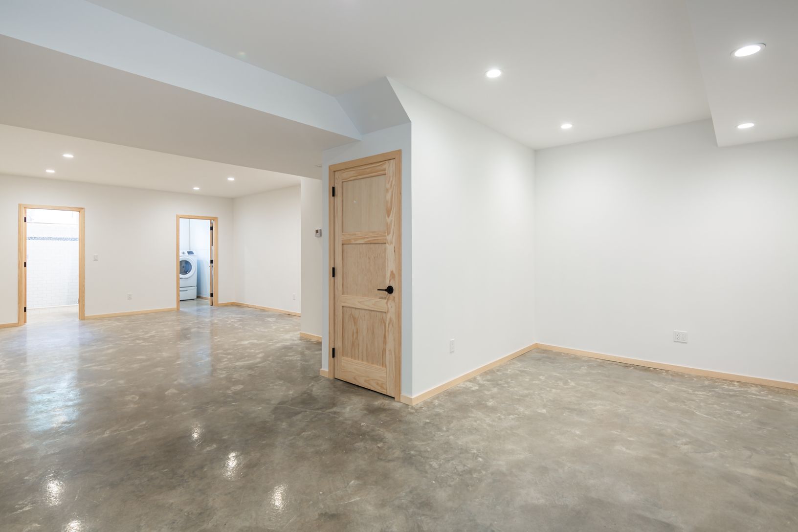  lower level concrete floors and natural light 