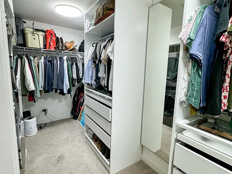 HUGE Master closet with lots of storage