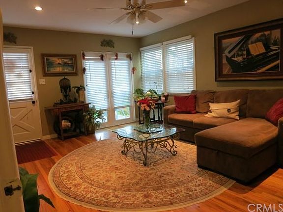 Second picture of living room with French doors to front por
