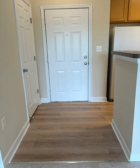 Front door from interior