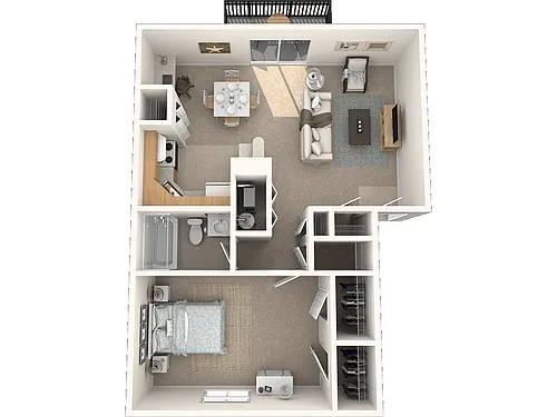 Floor plan 1 Bedroom Apartment