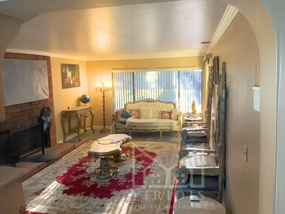 Expansive living room with backyard access