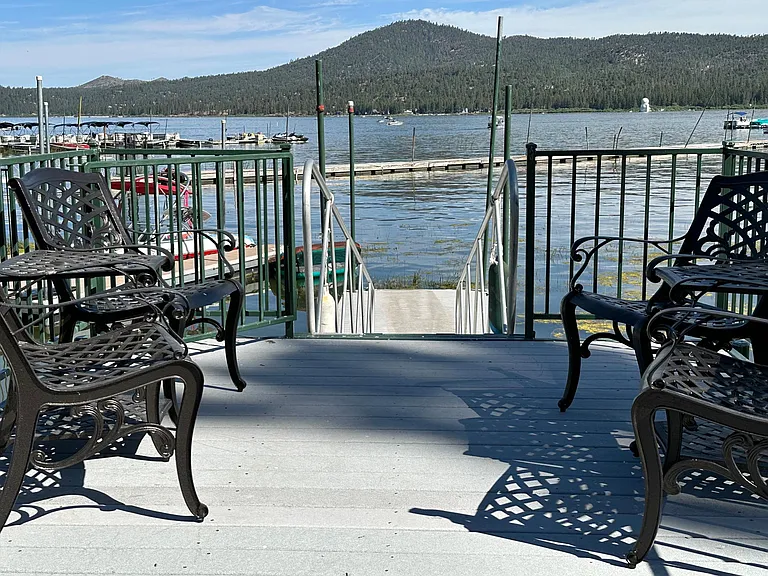 The Pier Dock to sit out over the water and enjoy a morning cup of coffee or glass of wine in the evening. Enjoy God's magnificent creation.