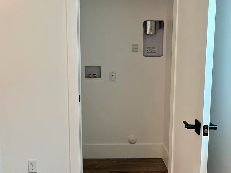 Laundry space -- washer/dryer being installed next week!