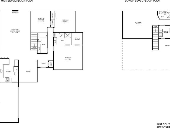 Floor plan - main level and finished basement
