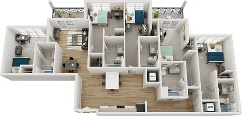 Floor plan 5BR/5BA - E1
