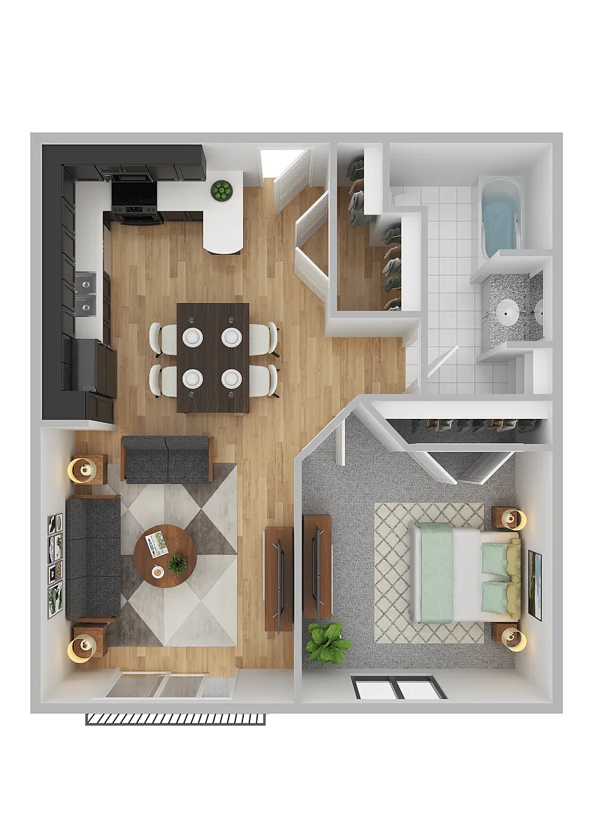 Floor plan 1 Bedroom