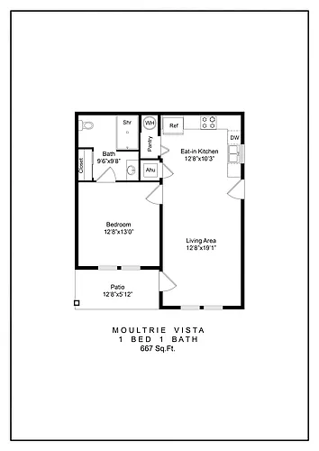 Floor plan 1 Bedroom 1 Bath
