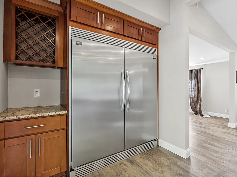 Commercial freezer and refrigerator! Wine area