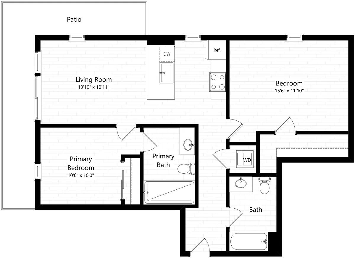 Floor plan A - 2X2