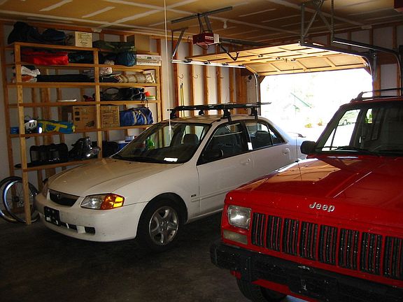 Plenty of storage in garage