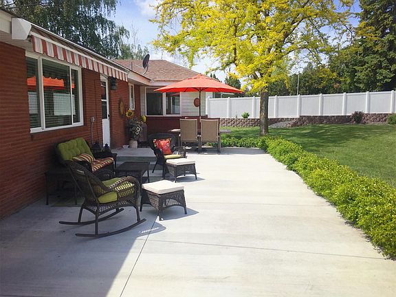 Back patio; furniture not included