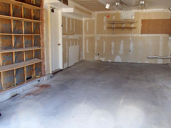 Inside single car garage