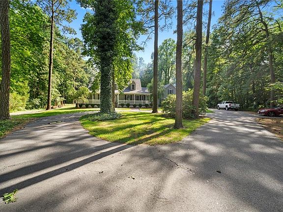 paved circular driveway