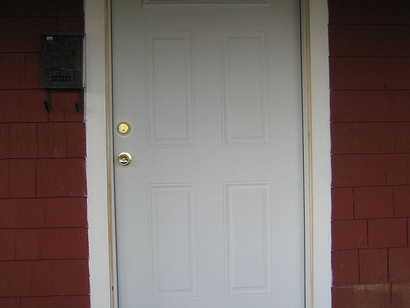 New exterior front door and decking