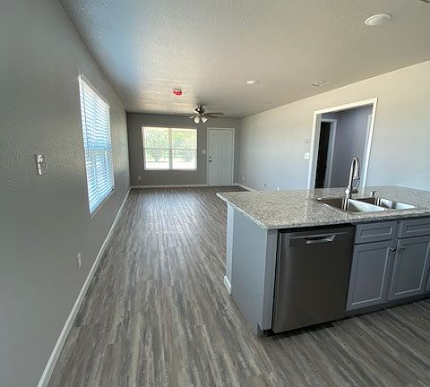 Spacious living/dining room.