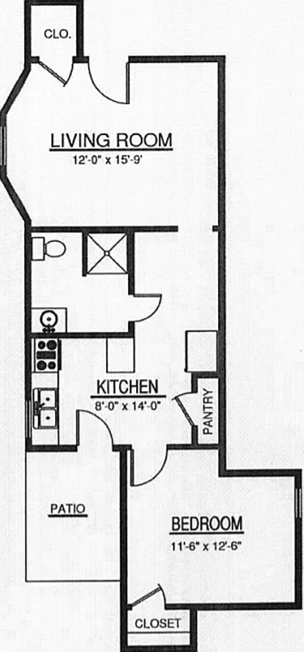 1 Bedroom Apartment w/ Balcony in Downtown Lafayette — Photo 2