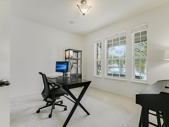 Office on main floor with French Doors