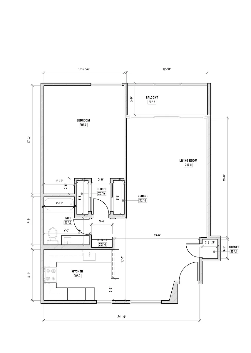 Floor plan 1 Bedroom