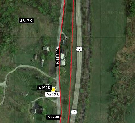 property outlined in red