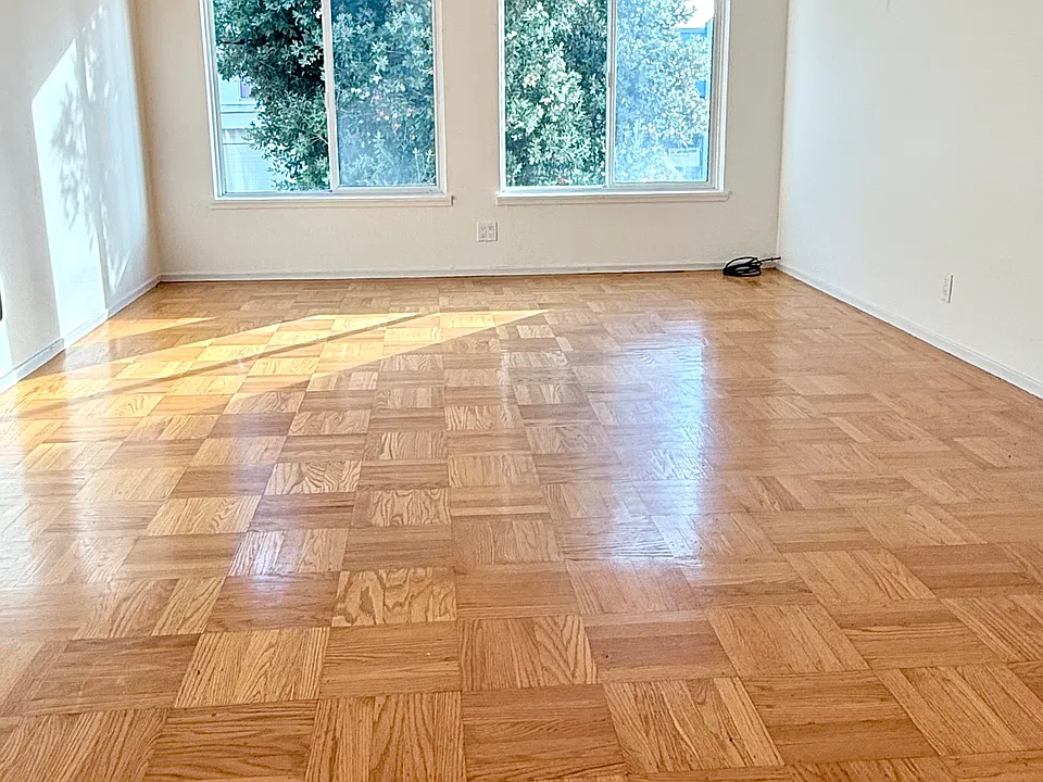 Living room with hardwood floors