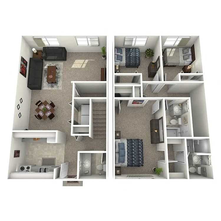 Floor plan 3 Bed 2.5 Bath