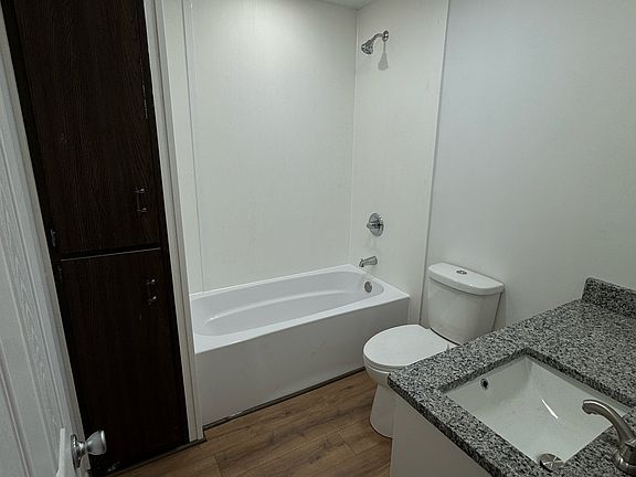 Newly redone bathroom. Lots of storage!