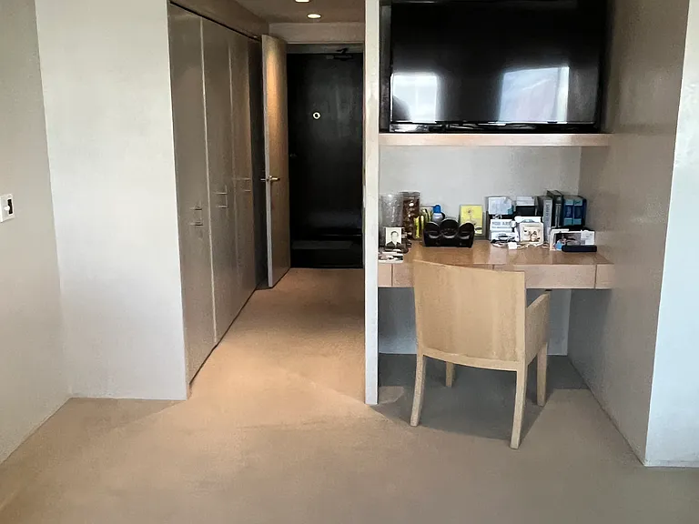 Bedroom built in desk and hall master closets