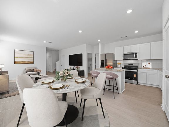 Virtually Staged Kitchen and Dining