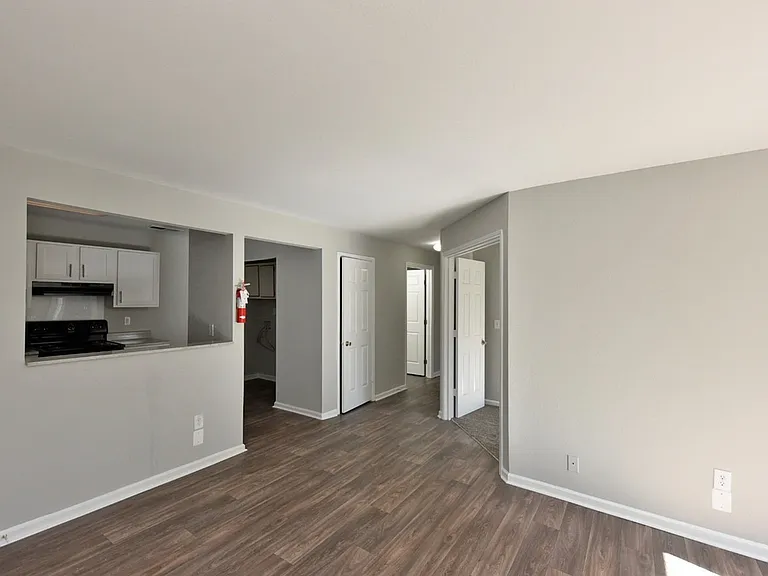 Hardwood-style flooring throughout