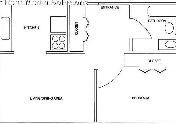 1 Bedroom Floorplan