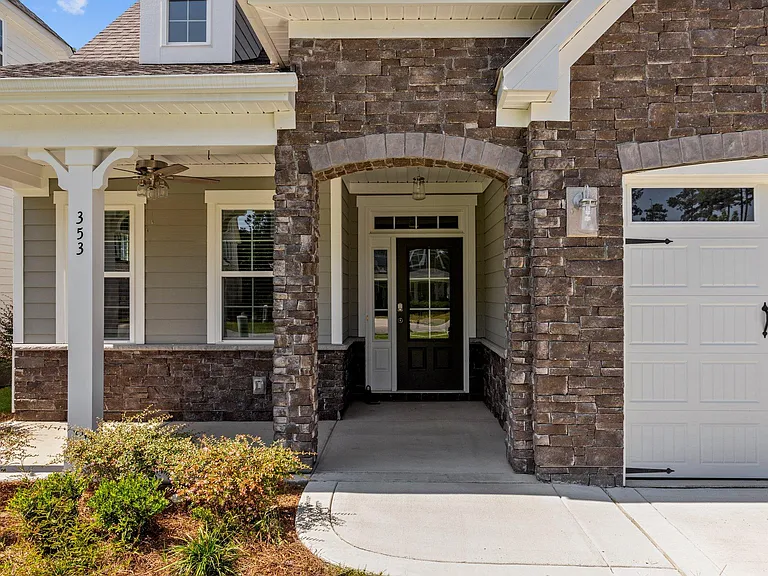 Front door and front porch