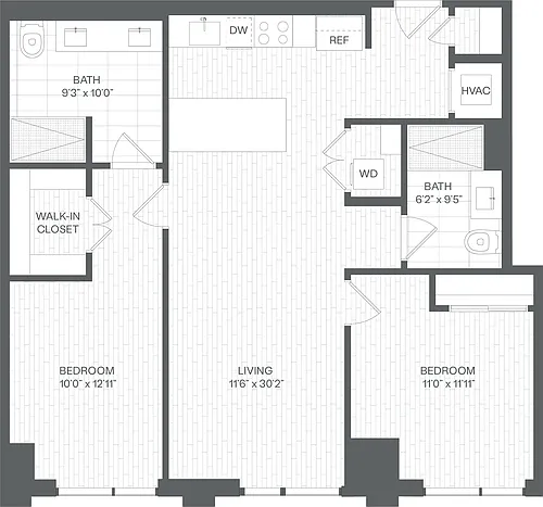 Floor plan 2 Bed/2 Bath-BA
