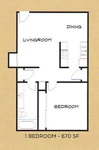 Floor plan 1X1