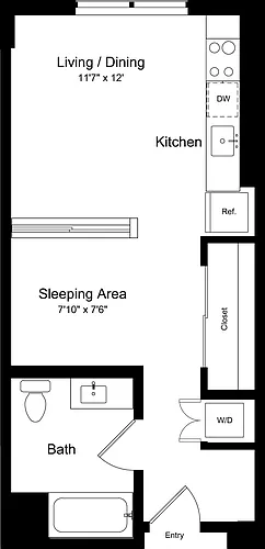 Floor plan Studio D