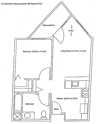 Floor plan 1x1 | Age 55+