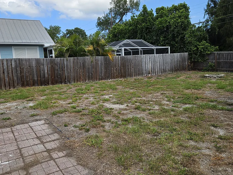 spacious backyard