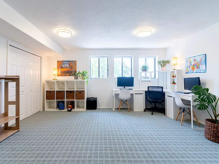 Bedroom #4 is huge and has three closets and makes a great flex space