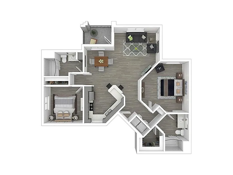 Floor plan 2X2-1135-Upgraded