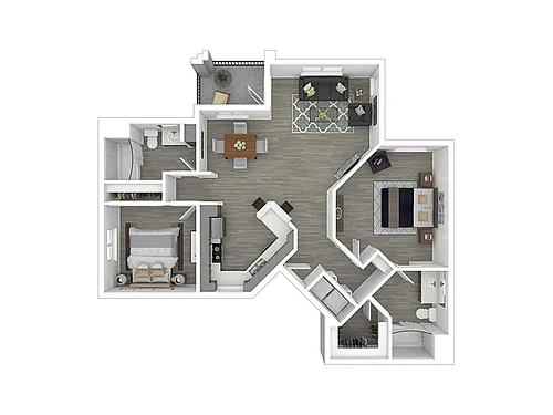 Floor plan 2X2-1135-Upgraded