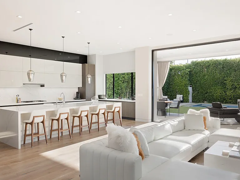 Spacious open kitchen with high-end appliances