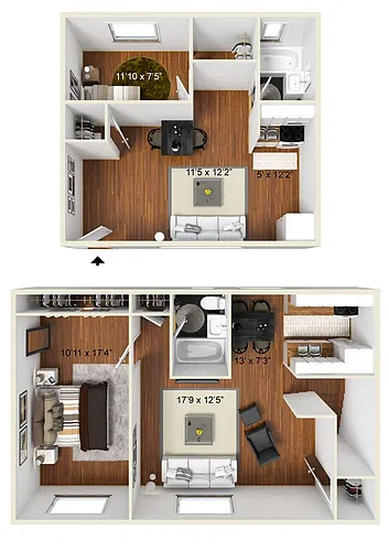 Floor plan One Bedroom