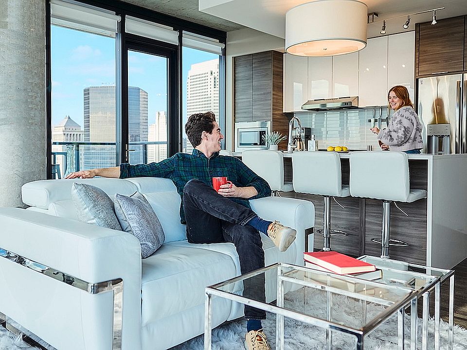 Chic living spaces at One Cardinal Way.